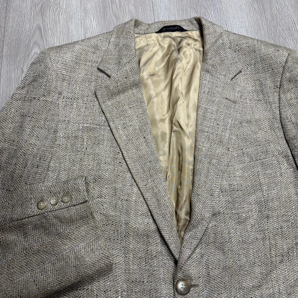 Vintage 1980s BURBERRY‎ Pure 100% Silk Tapestry Woven Sport Coat Blazer Mens 42